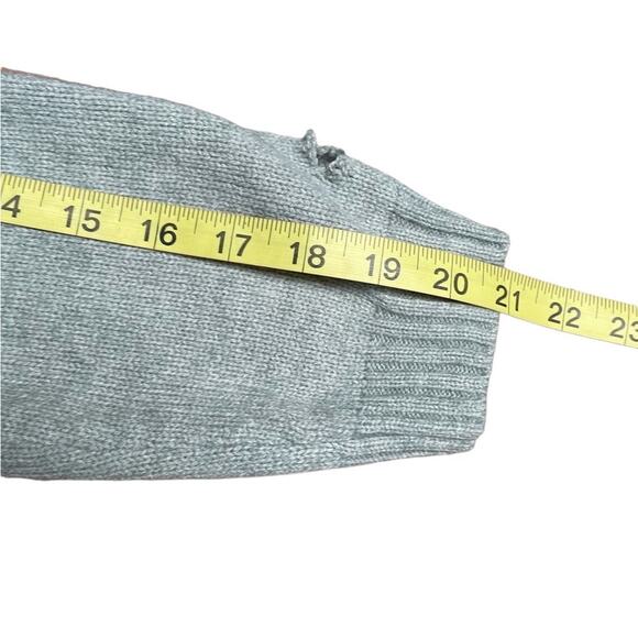 Zara Sweater Cardigan Girls 13-14 Outdoor Distressed Knitted Open Front Gray - Picture 10 of 12